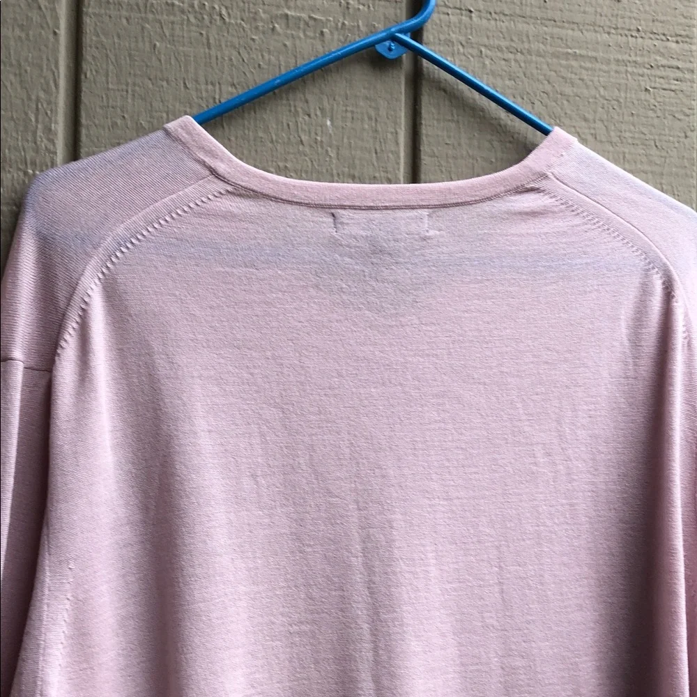 Banana Republic V-Neck Merino Wool Sweater - Soft Pink
